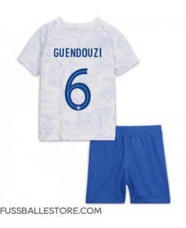 Günstige Frankreich Matteo Guendouzi #6 Auswärts Trikotsatzt Kinder WM 2022 Kurzarm (+ Kurze Hosen)